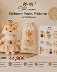 Schlummi Spieluhr Mädchen mit zwei Namensliedern, Stoffbeutel und Affirmationsstickern - ganz persönliche Lieder nur für dein Kind