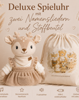 Deluxe Schlummi Spieluhr Reh mit zwei Namensliedern und Stoffbeutel