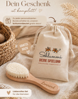 Personalisierte Babybürste aus Holz mit Namensgravur